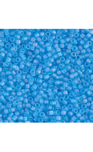 Miyuki delica Beads 11/0 - Matted transparent ocean blue ab DB-1284